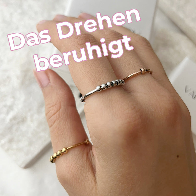 Calm – Anxiety Ring mit Perlen - Anti Stress & Anti Angst