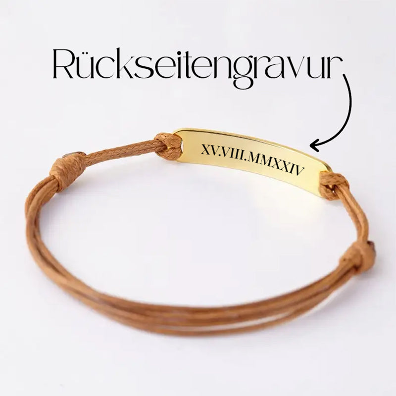 Evelién - Geflochtenes Seil-Armband mit personalisierter Gravur